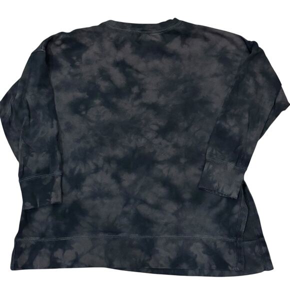 Old Navy Easy Vintage Tie Dye Black & Grey Tunic Sweatshirt Size Medium - Picture 2 of 7